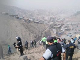 Desalojo en la zona Z de Huaycan.