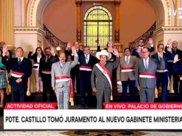 Pedro Castillo y su nuevo gabinete
